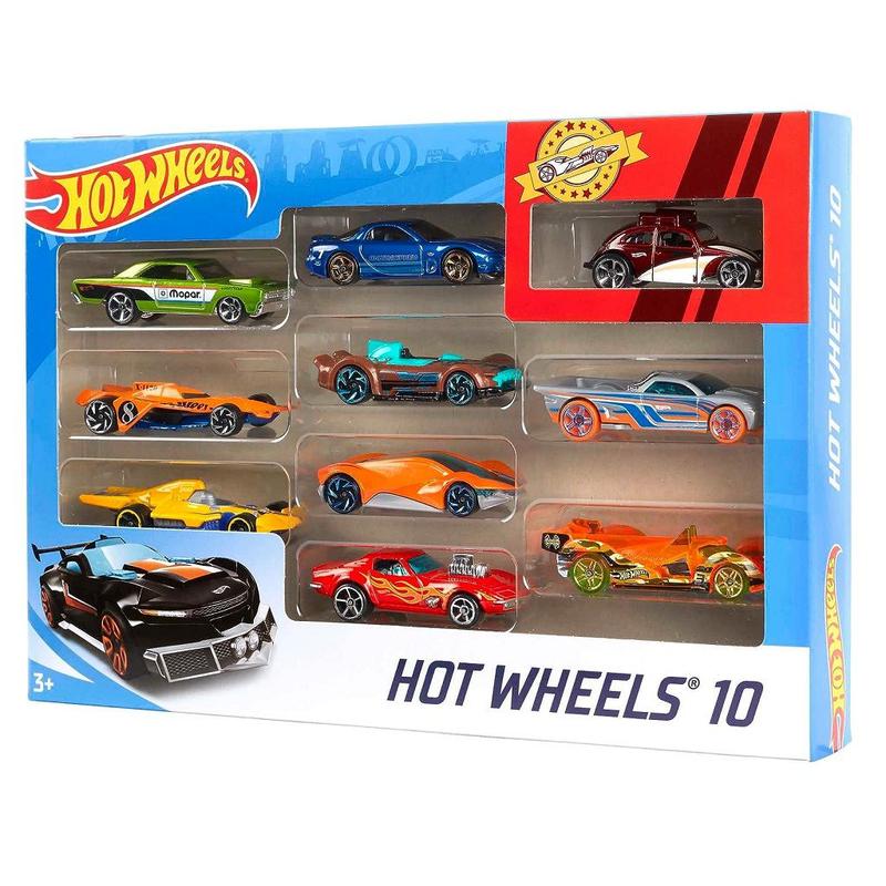 10 Carrinhos Hot Wheels Sortidos 54886 - Mattel - Carrinhos de